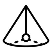 Pyramide gravity icon, outline style vector