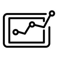 icono de gráfico de finanzas, estilo de esquema vector