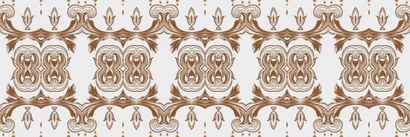 Ikat border tribal African Seamless Pattern. Ethnic Geometric Batik Ikkat Digital vector textile Design for Prints Fabric saree Mughal brush symbol Swaths texture Kurti Kurtis Kurtas