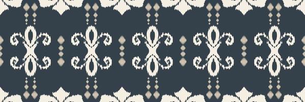 motivo ikat raya batik textil patrón sin costuras diseño vectorial digital para imprimir sari kurti borde de tela símbolos de pincel muestras de algodón vector