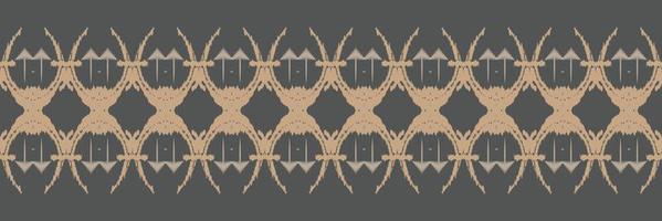 Ikat border tribal African Seamless Pattern. Ethnic Geometric Batik Ikkat Digital vector textile Design for Prints Fabric saree Mughal brush symbol Swaths texture Kurti Kurtis Kurtas