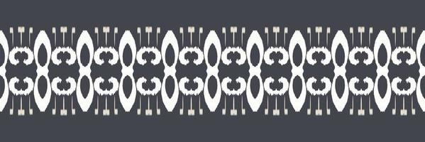 Ikat border tribal art Seamless Pattern. Ethnic Geometric Ikkat Batik Digital vector textile Design for Prints Fabric saree Mughal brush symbol Swaths texture Kurti Kurtis Kurtas