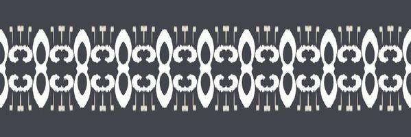 patrón sin costuras de arte tribal de borde ikat. étnico geométrico ikkat batik vector digital diseño textil para estampados tela sari mughal cepillo símbolo franjas textura kurti kurtis kurtas