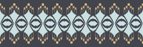 ikat borde tribal africano patrón sin costuras. étnico geométrico ikkat batik vector digital diseño textil para estampados tela sari mughal cepillo símbolo franjas textura kurti kurtis kurtas