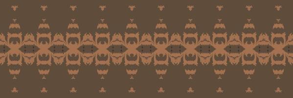 étnico ikat textura batik textil patrón sin costuras diseño de vector digital para imprimir saree kurti borde de tela símbolos de pincel muestras diseñador