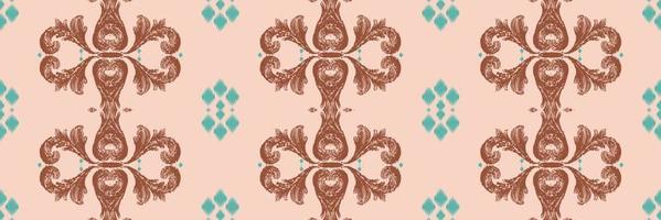 Batik Textile Ethnic ikat texture seamless pattern digital vector design for Print saree Kurti Borneo Fabric border brush symbols swatches designer