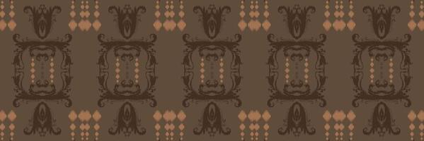 étnico ikat textura batik textil patrón sin costuras diseño de vector digital para imprimir saree kurti borde de tela símbolos de pincel de borde muestras de algodón