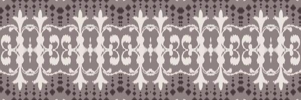 étnico ikat damasco batik textil patrón sin costuras diseño de vector digital para imprimir saree kurti borneo borde de tela símbolos de pincel muestras de algodón