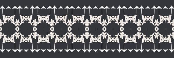 Ikat border tribal art Seamless Pattern. Ethnic Geometric Batik Ikkat Digital vector textile Design for Prints Fabric saree Mughal brush symbol Swaths texture Kurti Kurtis Kurtas