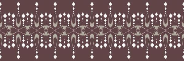 Ikat border tribal cross Seamless Pattern. Ethnic Geometric Ikkat Batik Digital vector textile Design for Prints Fabric saree Mughal brush symbol Swaths texture Kurti Kurtis Kurtas