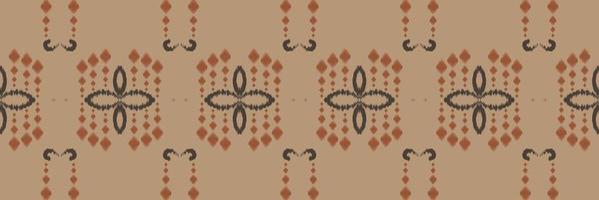 motivo textil batik ikat damasco patrón sin costuras diseño vectorial digital para imprimir saree kurti borneo borde de tela símbolos de pincel muestras de algodón vector