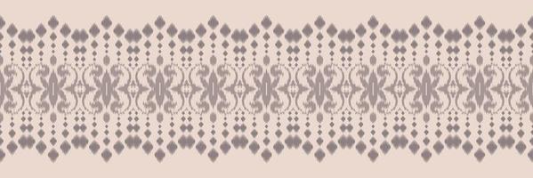 Ikat border tribal abstract Seamless Pattern. Ethnic Geometric Ikkat Batik Digital vector textile Design for Prints Fabric saree Mughal brush symbol Swaths texture Kurti Kurtis Kurtas