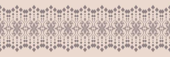 Ikat border tribal abstract Seamless Pattern. Ethnic Geometric Ikkat Batik Digital vector textile Design for Prints Fabric saree Mughal brush symbol Swaths texture Kurti Kurtis Kurtas