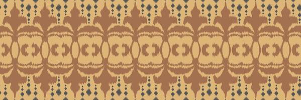ikat frontera tribal patrón abstracto sin fisuras. étnico geométrico batik ikkat vector digital diseño textil para estampados tela sari mughal cepillo símbolo franjas textura kurti kurtis kurtas