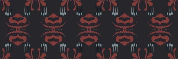 motivo textil batik ikat patrón floral sin costuras diseño vectorial digital para imprimir saree kurti borde de tela símbolos de pincel de borde diseñador de muestras vector