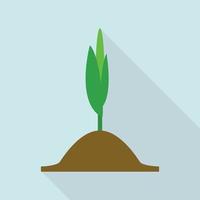 Corn plant icon, flat style vector