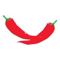 Chili pepper icon, isometric style vector