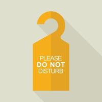 Do not disturb tag icon, flat style vector