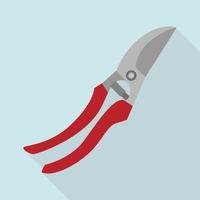 Secateurs icon, flat style vector