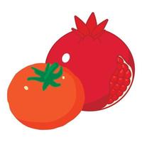 Red food icon, isometric style vector