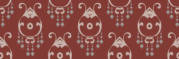 ikat damasco bordado escandinavo, ikat patrón sin costuras tribal abstracto, diseño asiático textil digital diseño asiático arte antiguo para estampados tela saree mughal franjas textura kurti kurtis kurtas vector