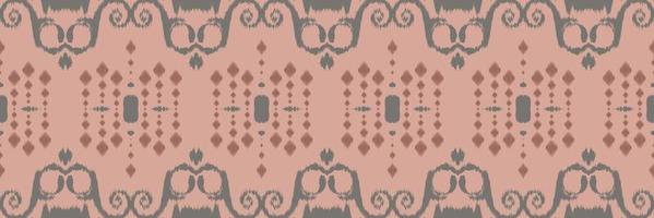 Ikat flowers batik textile seamless pattern digital vector design for Print saree Kurti Borneo Fabric border brush symbols swatches stylish