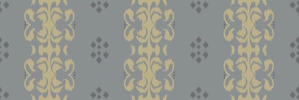 batik textil étnico ikat diamante patrón sin costuras diseño vectorial digital para imprimir saree kurti borneo borde de tela símbolos de pincel muestras de algodón vector