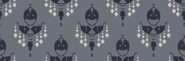bordado escandinavo de damasco ikat, patrón sin costuras ikat, motivo vectorial textil digital diseño asiático arte antiguo para estampados tela saree mughal franjas textura kurti kurtis kurtas vector