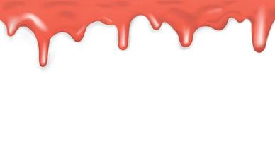 Dark dripping caramel, pattern on white background - Vector