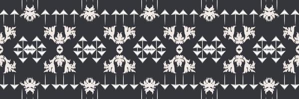 Batik Textile Ethnic ikat fabric seamless pattern digital vector design for Print saree Kurti Borneo Fabric border brush symbols swatches stylish