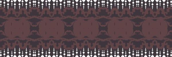 étnico ikat floral batik textil patrón sin costuras diseño vectorial digital para imprimir saree kurti borneo borde de tela símbolos de pincel muestras con estilo vector