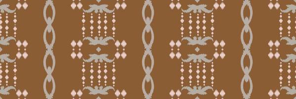 batik textil ikkat o ikat diamante patrón sin costuras diseño vectorial digital para imprimir saree kurti borneo borde de tela símbolos de pincel muestras con estilo vector