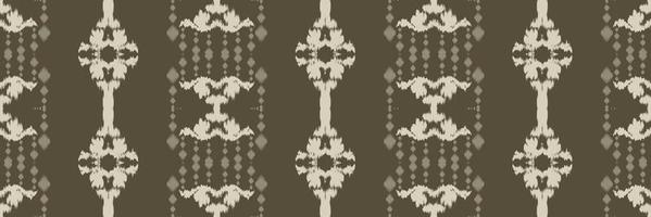 Batik Textile Ikkat or ikat frame seamless pattern digital vector design for Print saree Kurti Borneo Fabric border brush symbols swatches designer