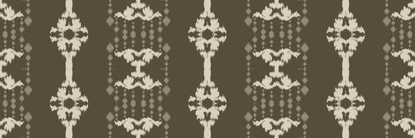 Batik Textile Ikkat or ikat frame seamless pattern digital vector design for Print saree Kurti Borneo Fabric border brush symbols swatches designer