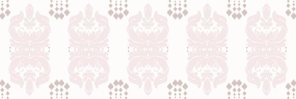 textil batik ikat damasco patrón sin costuras diseño vectorial digital para imprimir saree kurti borneo borde de tela símbolos de pincel muestras diseñador vector