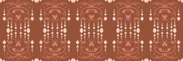 ikkat o ikat flores batik textil patrón sin costuras diseño vectorial digital para imprimir saree kurti borneo borde de tela símbolos de pincel muestras ropa de fiesta vector