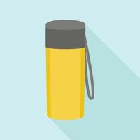 Thermos bottle icon, flat style vector