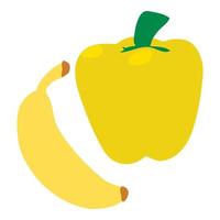 Yellow food icon, isometric style vector