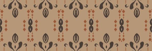 motivo ikat flor batik textil patrón sin costuras diseño vectorial digital para imprimir sari kurti borde de tela símbolos de pincel muestras de algodón vector