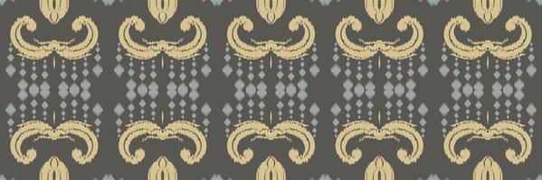 Ikkat or ikat frame batik textile seamless pattern digital vector design for Print saree Kurti Borneo Fabric border brush symbols swatches stylish