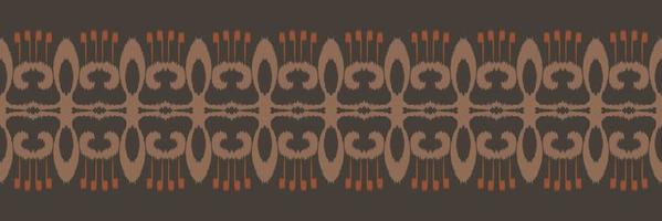Ikat border tribal Africa Seamless Pattern. Ethnic Geometric Ikkat Batik Digital vector textile Design for Prints Fabric saree Mughal brush symbol Swaths texture Kurti Kurtis Kurtas