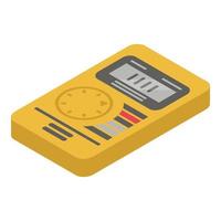 Digital multimeter icon, isometric style vector