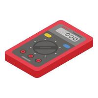 Professional multimeter icon, isometric style vector