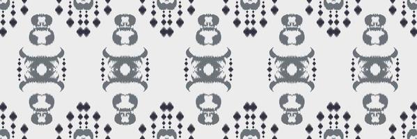 Ikat border tribal backgrounds Seamless Pattern. Ethnic Geometric Batik Ikkat Digital vector textile Design for Prints Fabric saree Mughal brush symbol Swaths texture Kurti Kurtis Kurtas