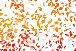 Light Orange vector pattern with chaotic shapes.