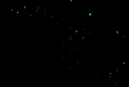 multicolor oscuro, textura de vector de arco iris con estilo rectangular.