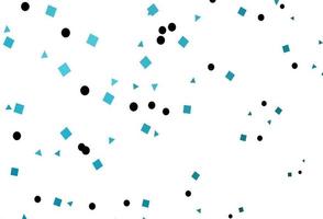 Light BLUE vector template with crystals, circles, squares.