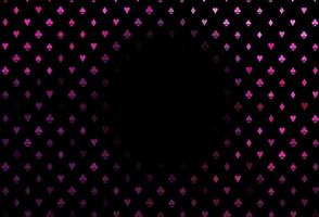 Dark pink vector background with cards signs.