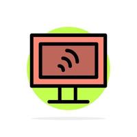 Computer Wifi Service Abstract Circle Background Flat color Icon vector