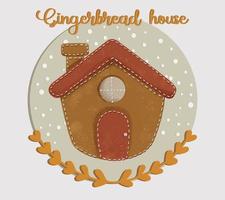 Watercolor Gingerbread House Clipart Illustration 07
